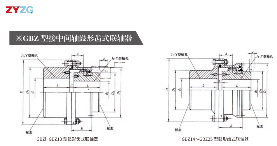 GBZ  型接中間軸鼓形齒式香蕉视频三级片
